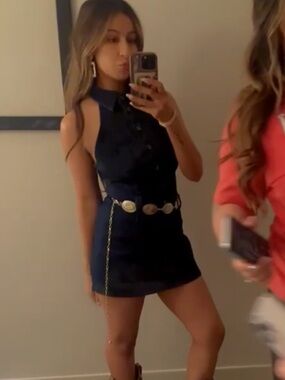 Denim skort romper